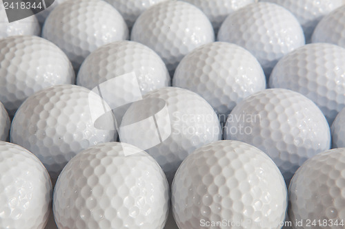 Image of White golf balls 