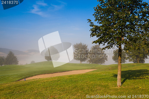 Image of Summer on the empty golf course