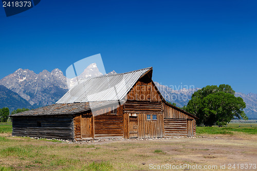 Image of The iconic Moulton barn in Grand Teton National Park, 