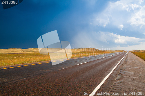 Image of Dangerous storm on the prairie in Wyoming