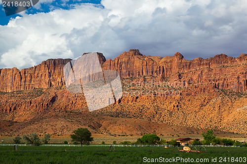 Image of Beautiful rock formations in Moab near the Arches NP