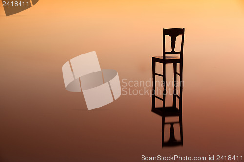 Image of Symmetry reflection at sunset¨