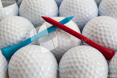 Image of Golf balls and tees 