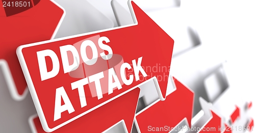 Image of DDOS Attack.  Information Concept.