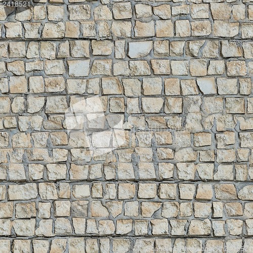 Image of Seamless Texture of  Wall With Decorative Stone.