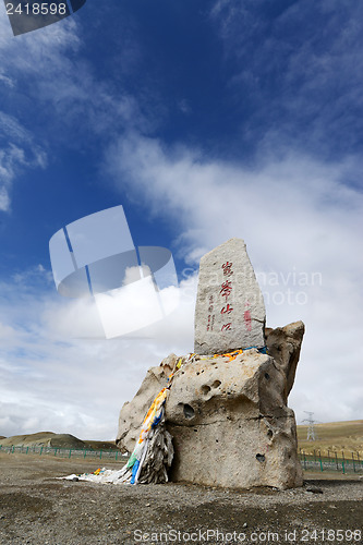 Image of Landscape of mountain pass in Tibet