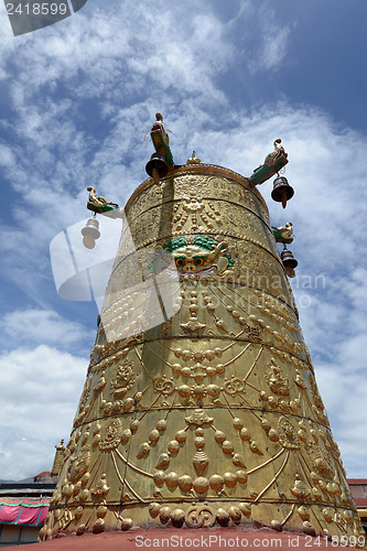 Image of Golden roof of a lamasery in Tibet