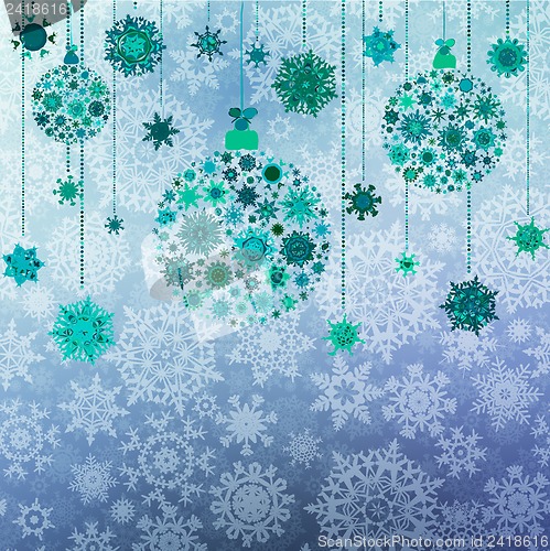 Image of Green christmas vector illustration. EPS 10