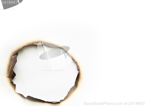 Image of burned paper