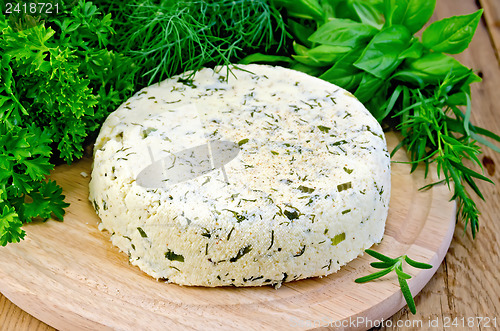 Image of Cheese round homemade with spices