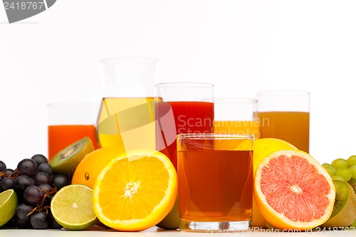 Image of juices in glasses