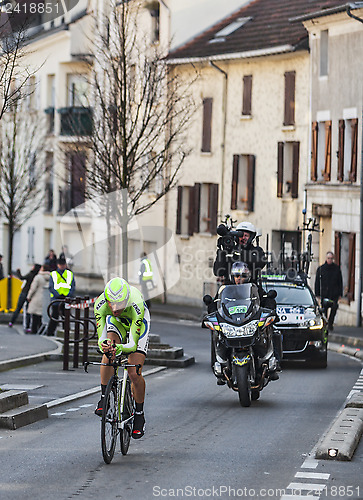 Image of The Cyclist Ivan Basso- Paris Nice 2013 Prologue in Houilles