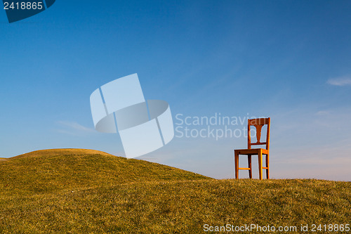 Image of The old chair on the golf course