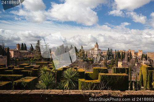 Image of Gardens in Granada in winter