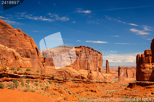 Image of Beautiful rock formations in Arches National Park, Utah, USA