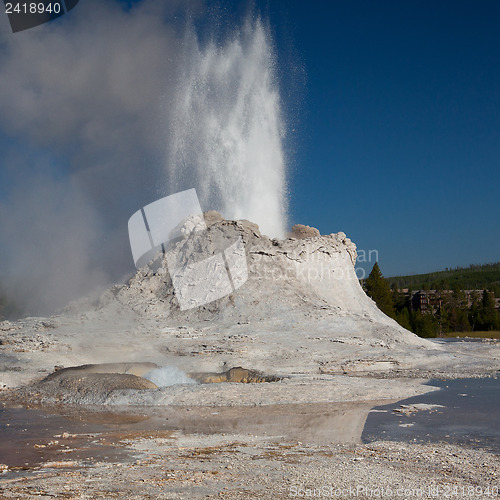 Image of Irregular eruption in Castle Geyser in Yellowstone