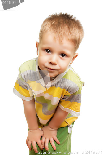 Image of Cute blond funny boy