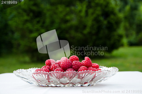 Image of Raspberries in a bowl