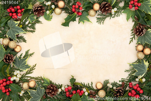 Image of Christmas Floral Border