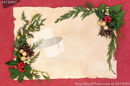 Image of Christmas Floral Border