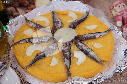 Image of Salted sardines with polenta