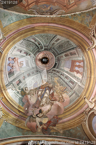 Image of Fresco painting on the ceiling of the church