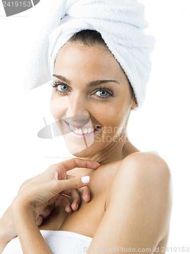 Image of young woman with natural skin