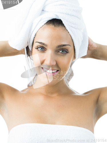 Image of young woman with natural skin