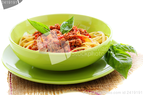 Image of Spaghetti with Bolognese sauce.