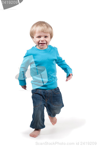 Image of Little boy in blue