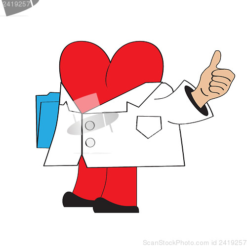 Image of cartoon doctor heart