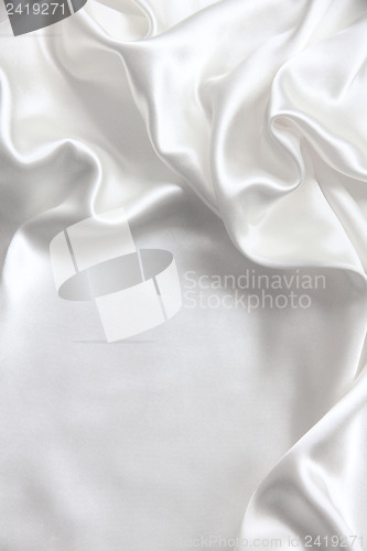 Image of Smooth elegant white silk as wedding background 
