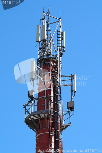 Image of GSM Antennas on old chimney