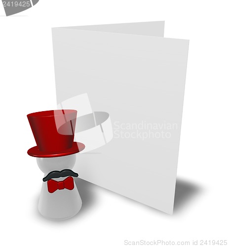 Image of ringmaster and card