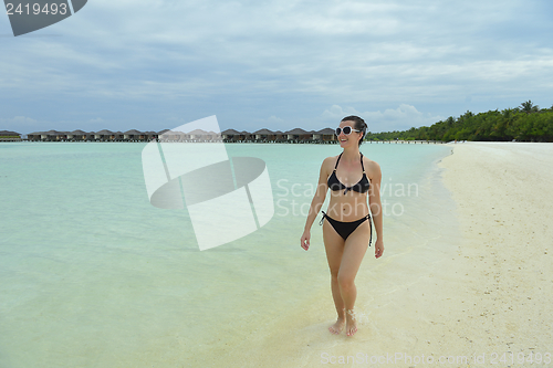 Image of happy woman enjoy  summer time