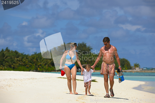 Image of happy family on vacation
