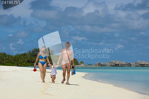 Image of happy family on vacation