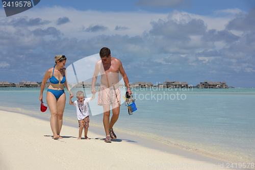 Image of happy family on vacation