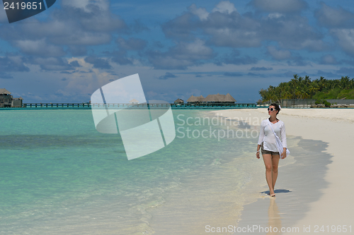 Image of happy woman enjoy  summer time