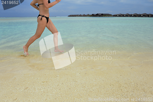 Image of happy woman enjoy  summer time
