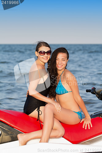 Image of Two young smiling women