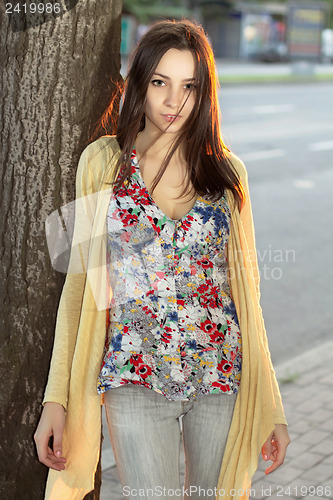 Image of Young thoughtful lady