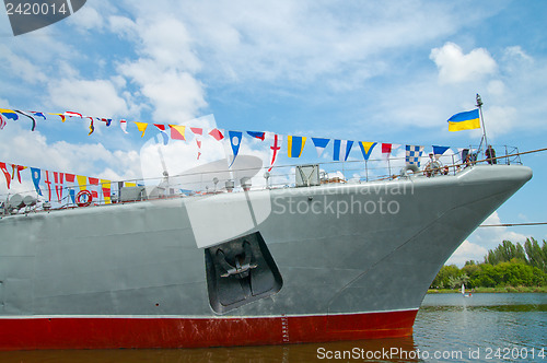 Image of russian military ship in Ukraine