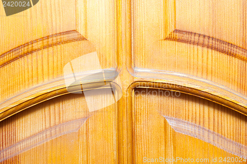 Image of part of wood door
