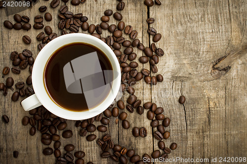 Image of Coffee Cup with beans