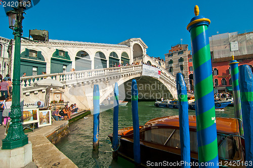 Image of Venice Italy Rialto bridge view