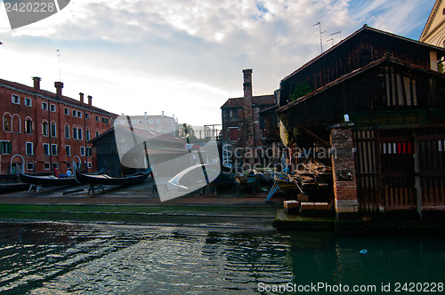 Image of Venice Italy San Trovaso squero view