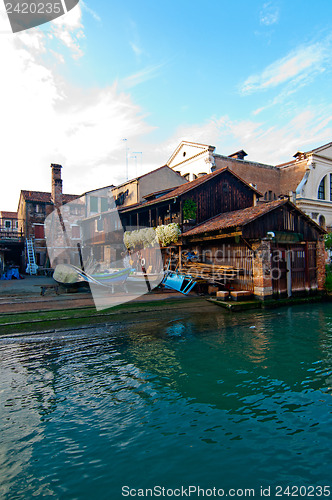 Image of Venice Italy San Trovaso squero view