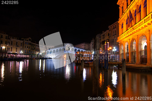 Image of Venice Italy Rialto bridge view