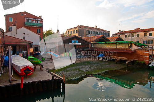 Image of Venice Italy  squero view